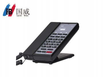4008云顶集团GW96,酒店电话机,客房专用话机,一键前台黑色酒店话机